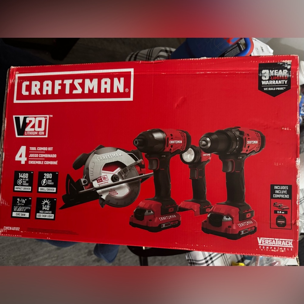 Red and Black Cordless Power Tool Set